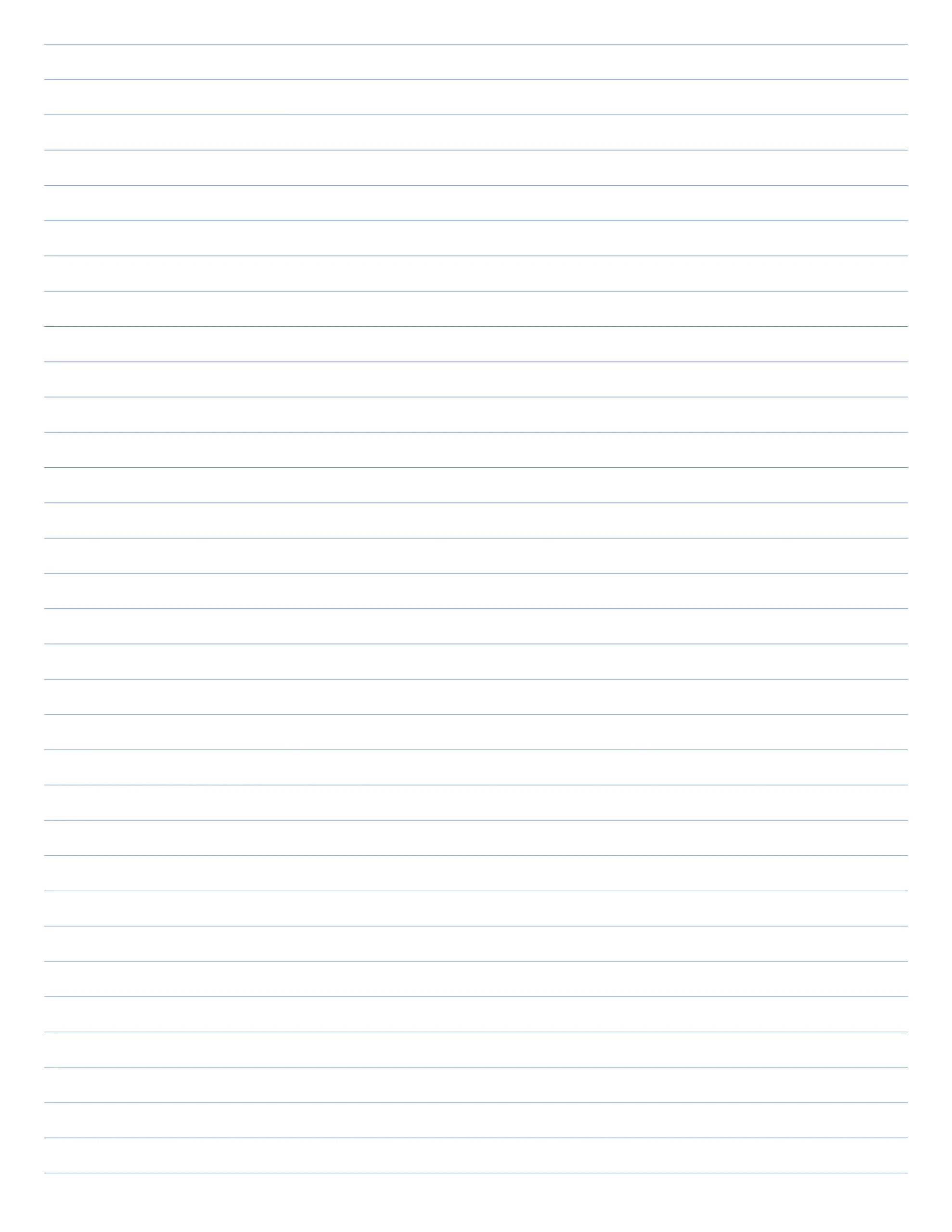 letter-size blue 8 mm lined paper