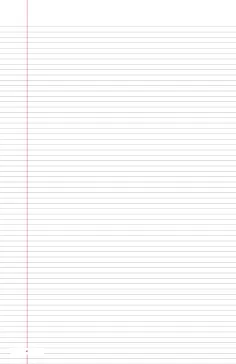 printable lined paper narrow ruled on ledger sized paper  iin portrait orientation 