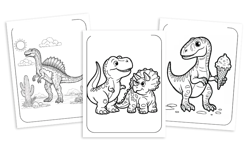 dinosaurs coloring pages