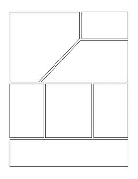 printable top angled comic page