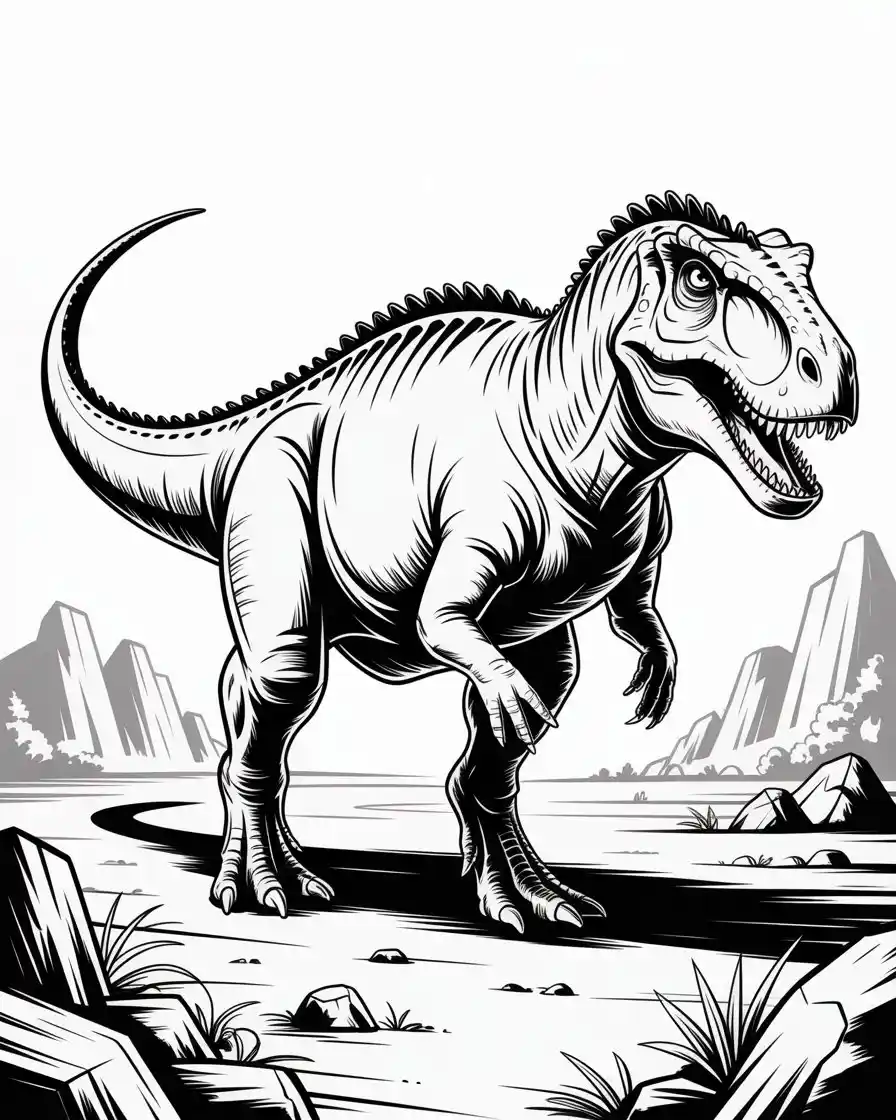 acrocanthosaurus dinosaur coloring pages
