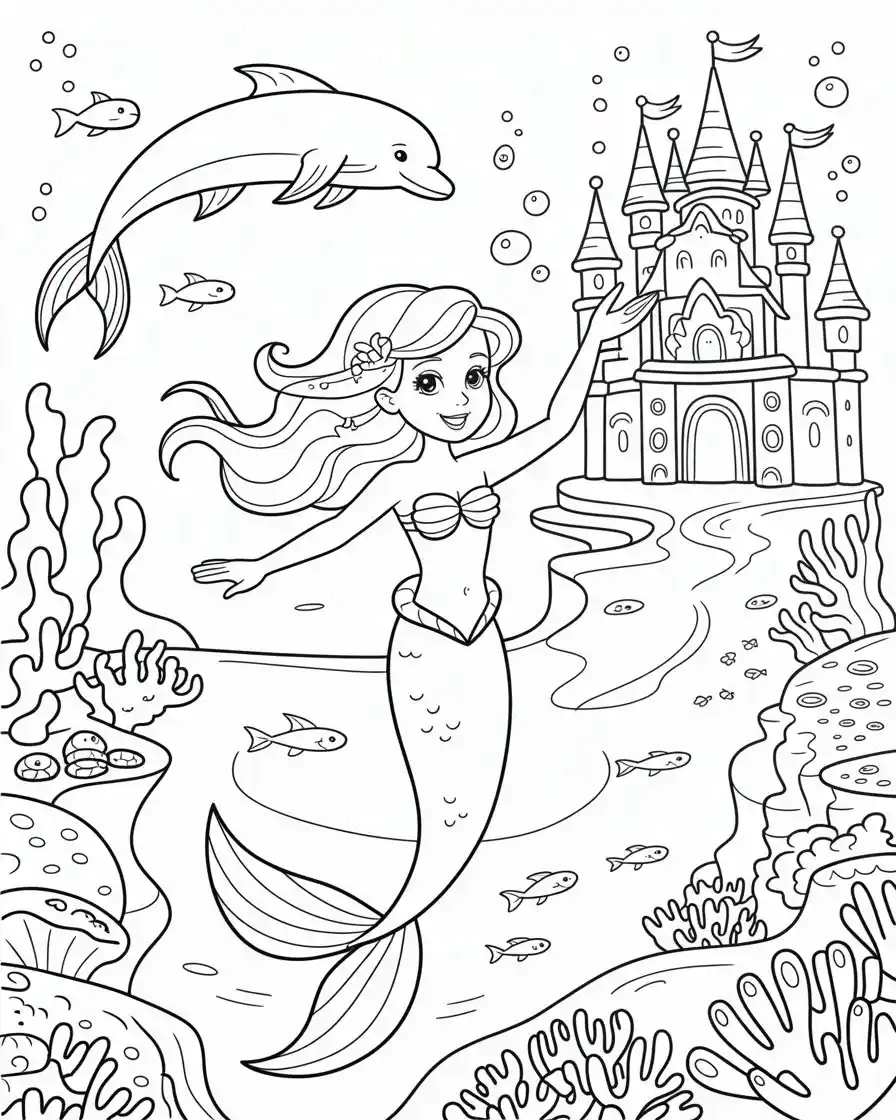 mermaid coloring pages