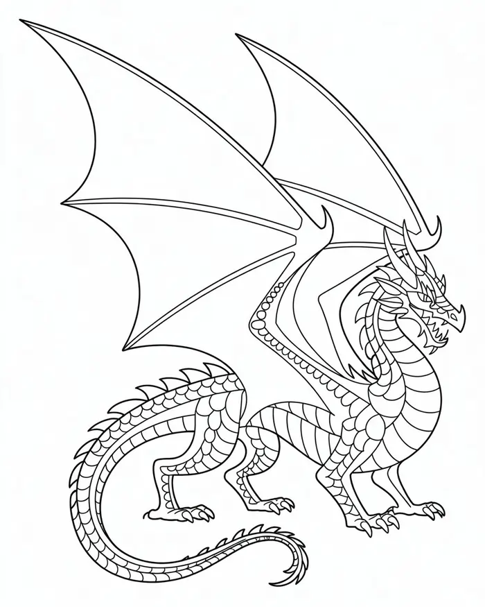 baby dragon coloring page