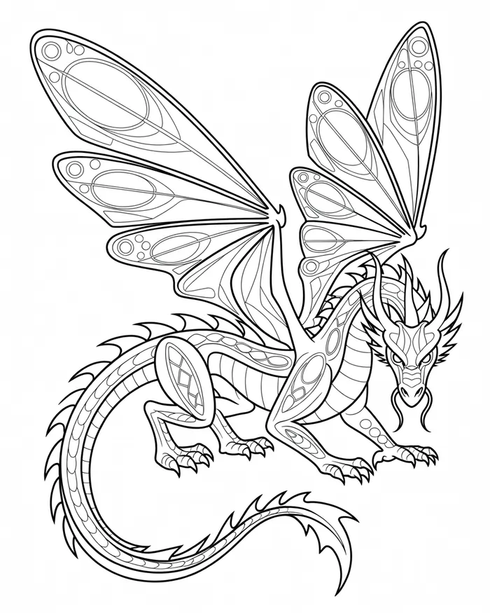 baby hivewing dragon coloring page