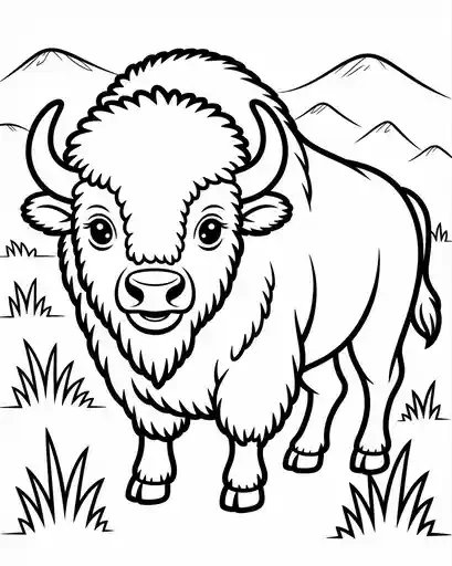 bison coloring pages