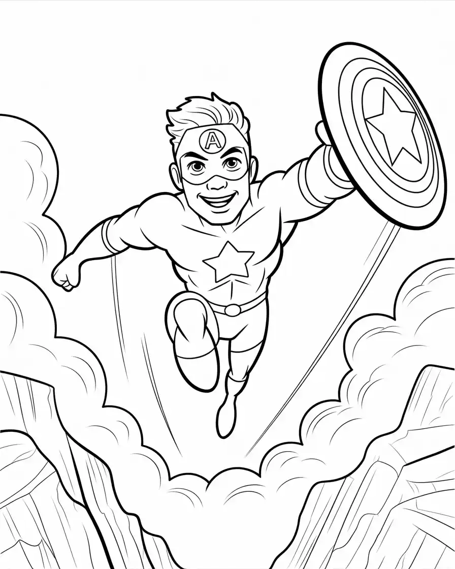 captain america color sheet