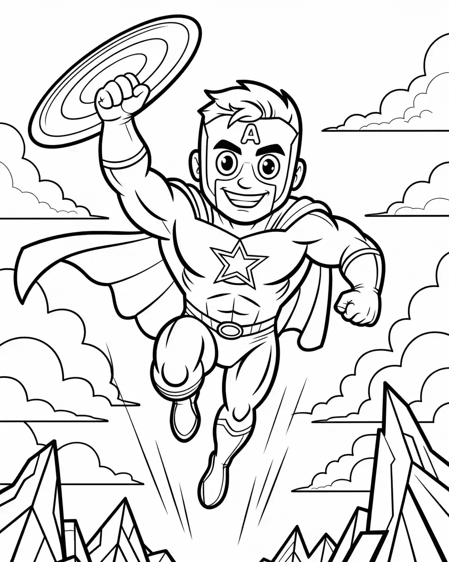 captain america coloring sheet