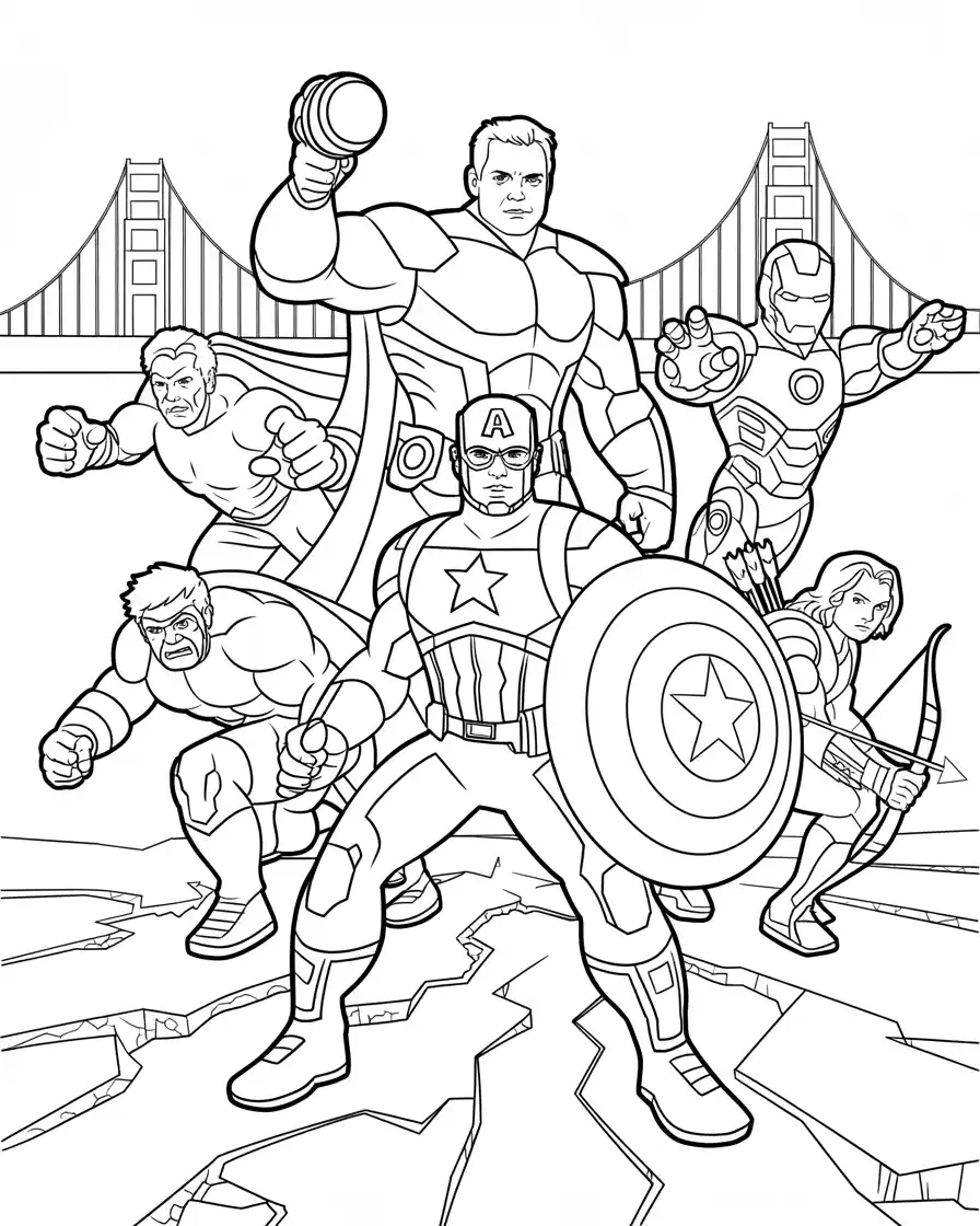 captain america with avengers
