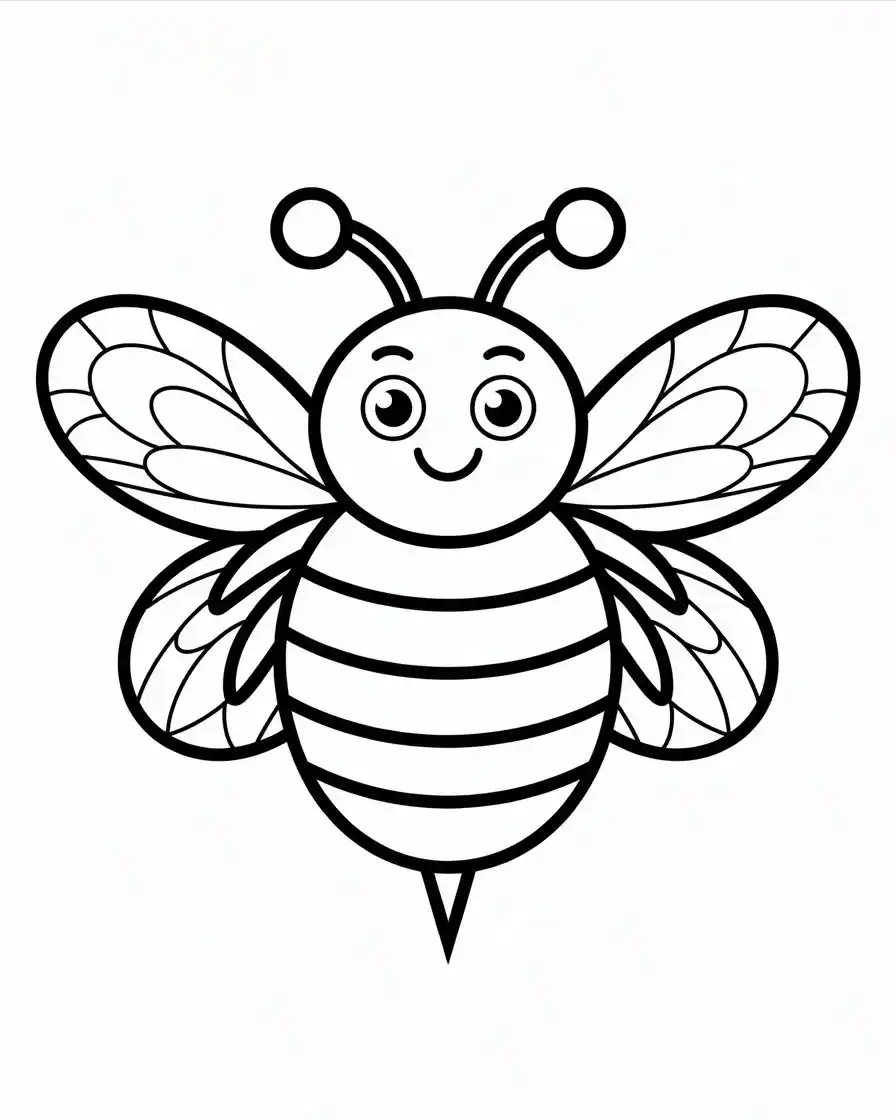 cartoon bumble bee  coloring pages
