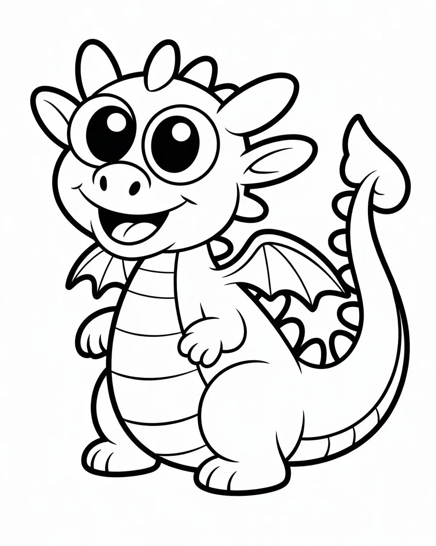 cartoon Dragons Coloring Pages