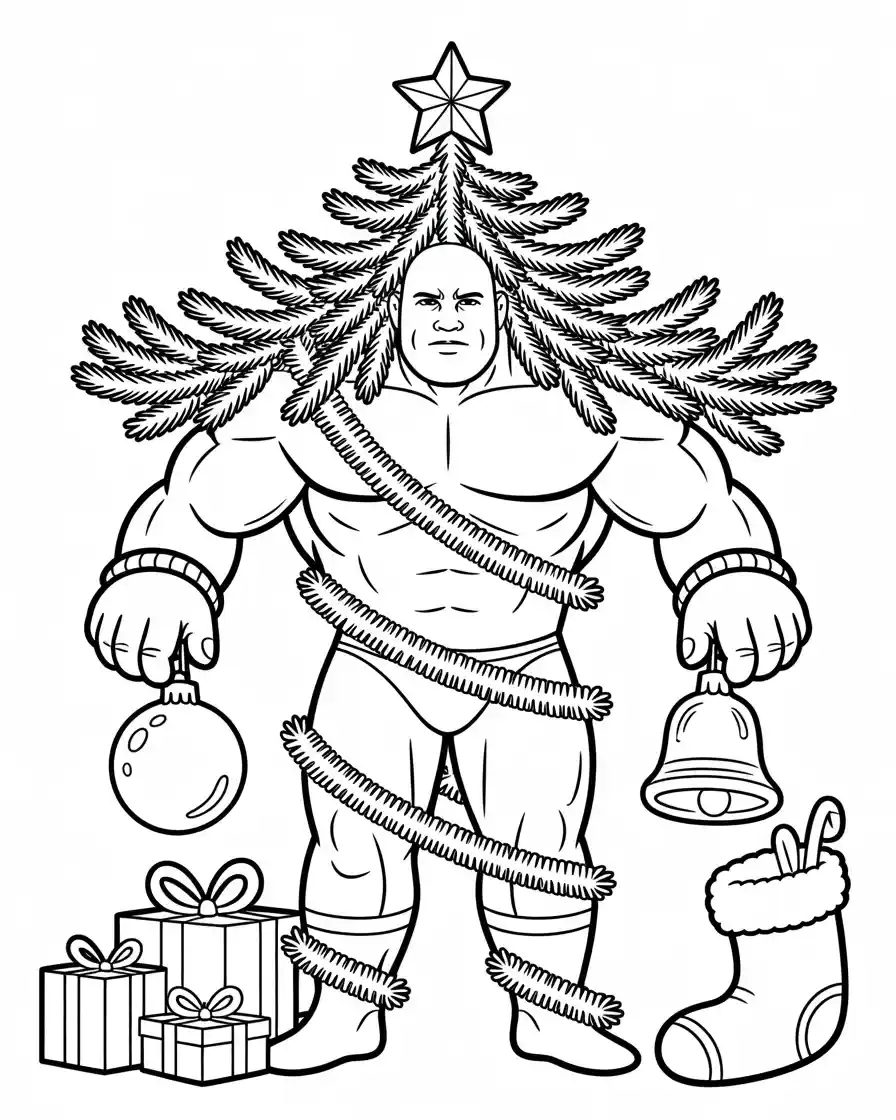 christmas hulk coloring page