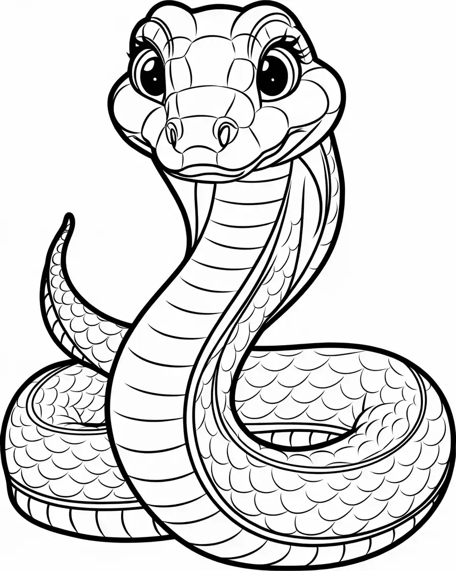 cute snake coloring pages