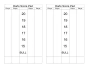 darts scorepad