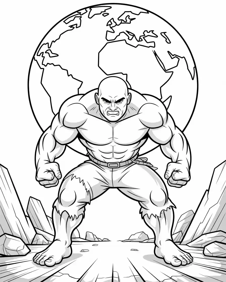 detalied hulk with world in background