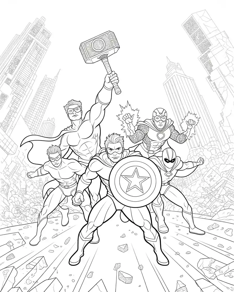 dynamic superheros pose