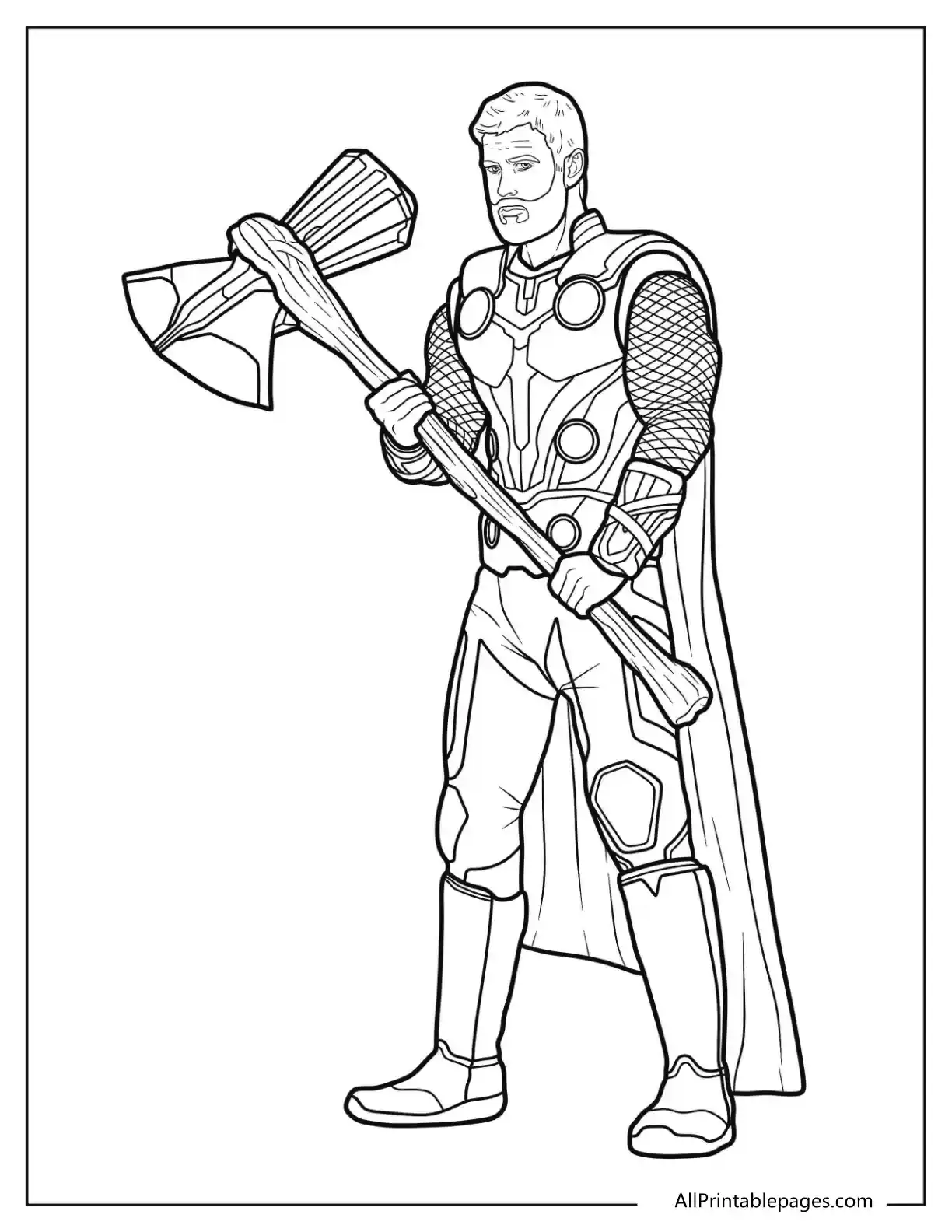 easy thore coloring sheet for kids