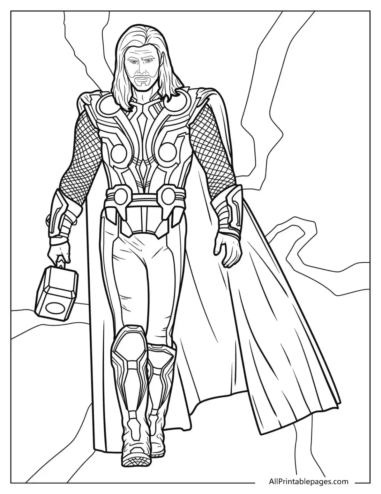 firece looking thor to color