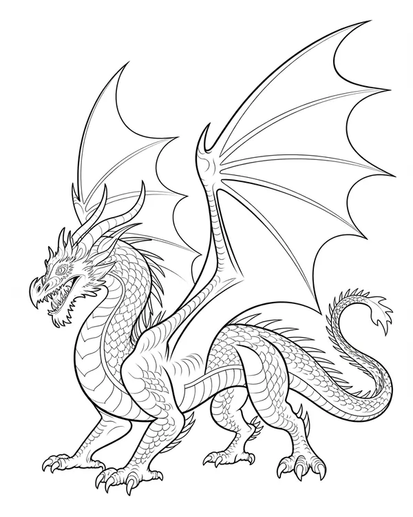 icewing dragon coloring page