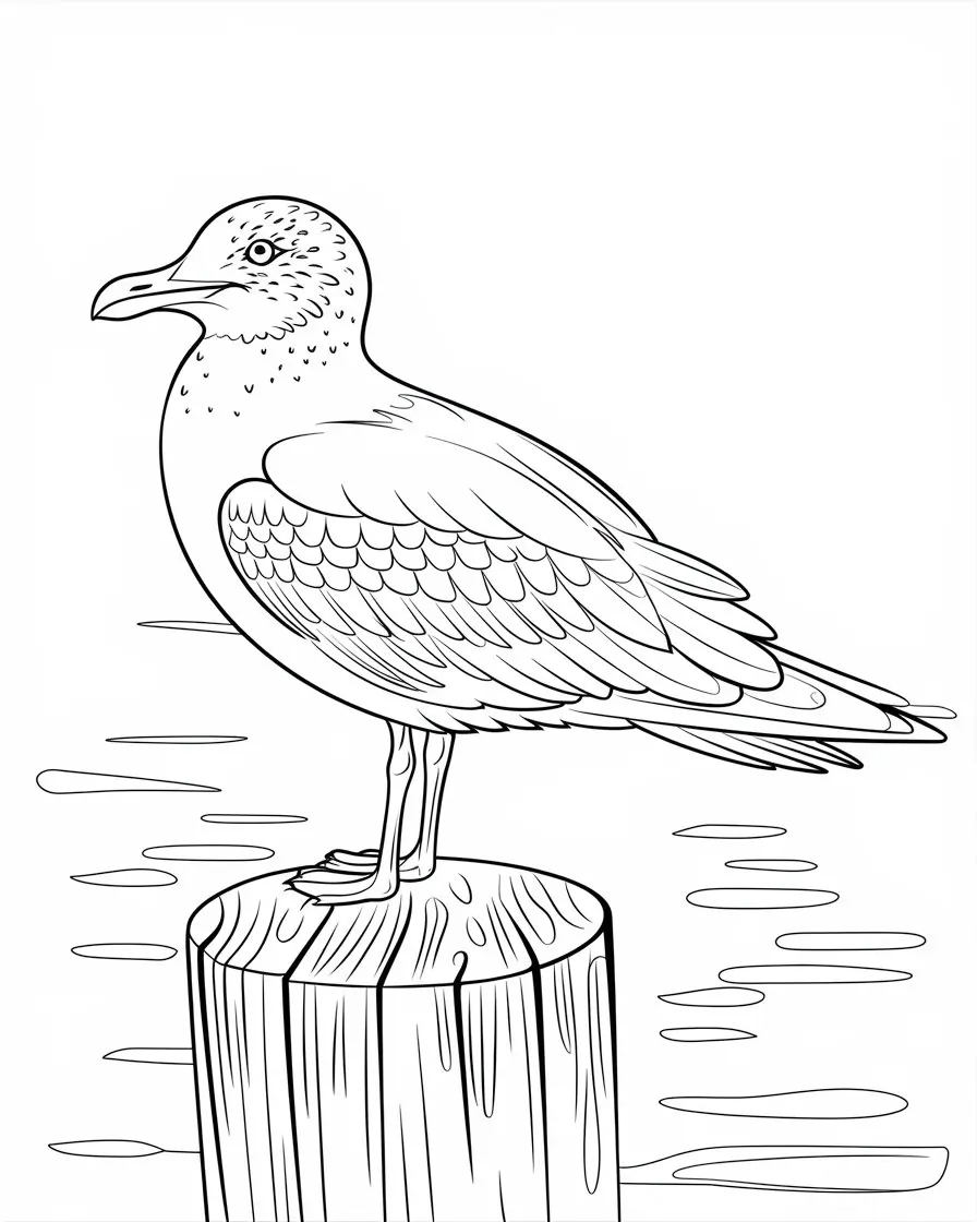laughing gull coloring page