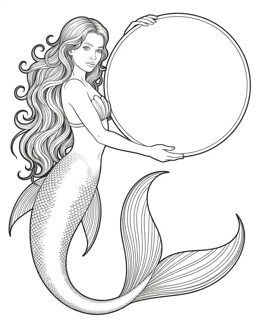 mermaid with a circle