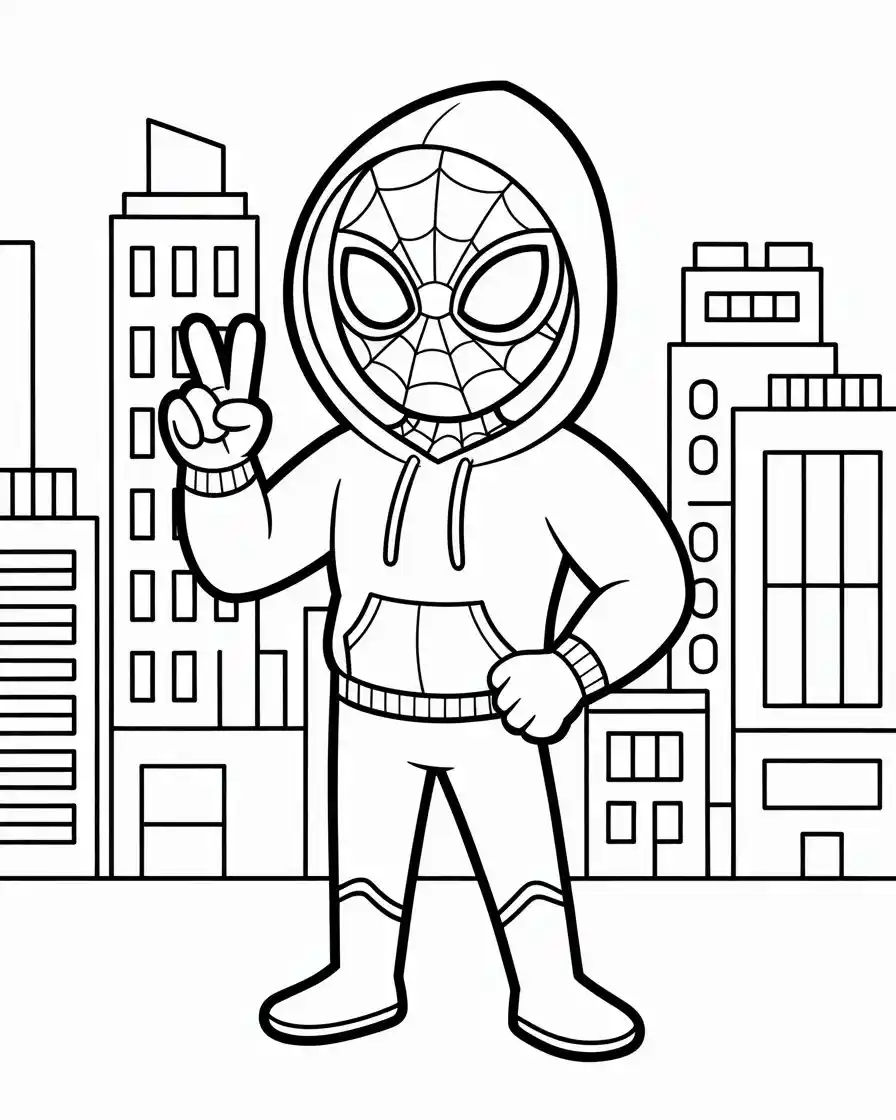 miles morales doing peace sign
