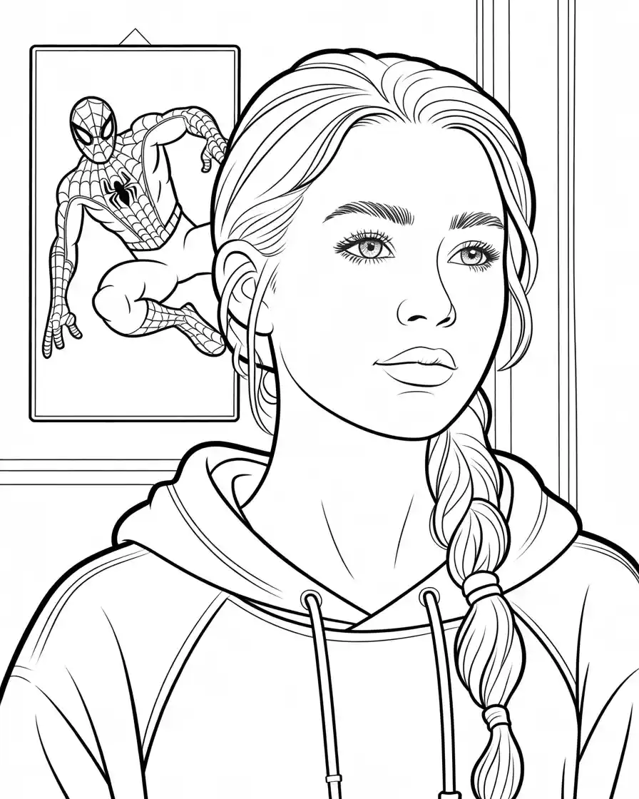 mj michelle coloring page