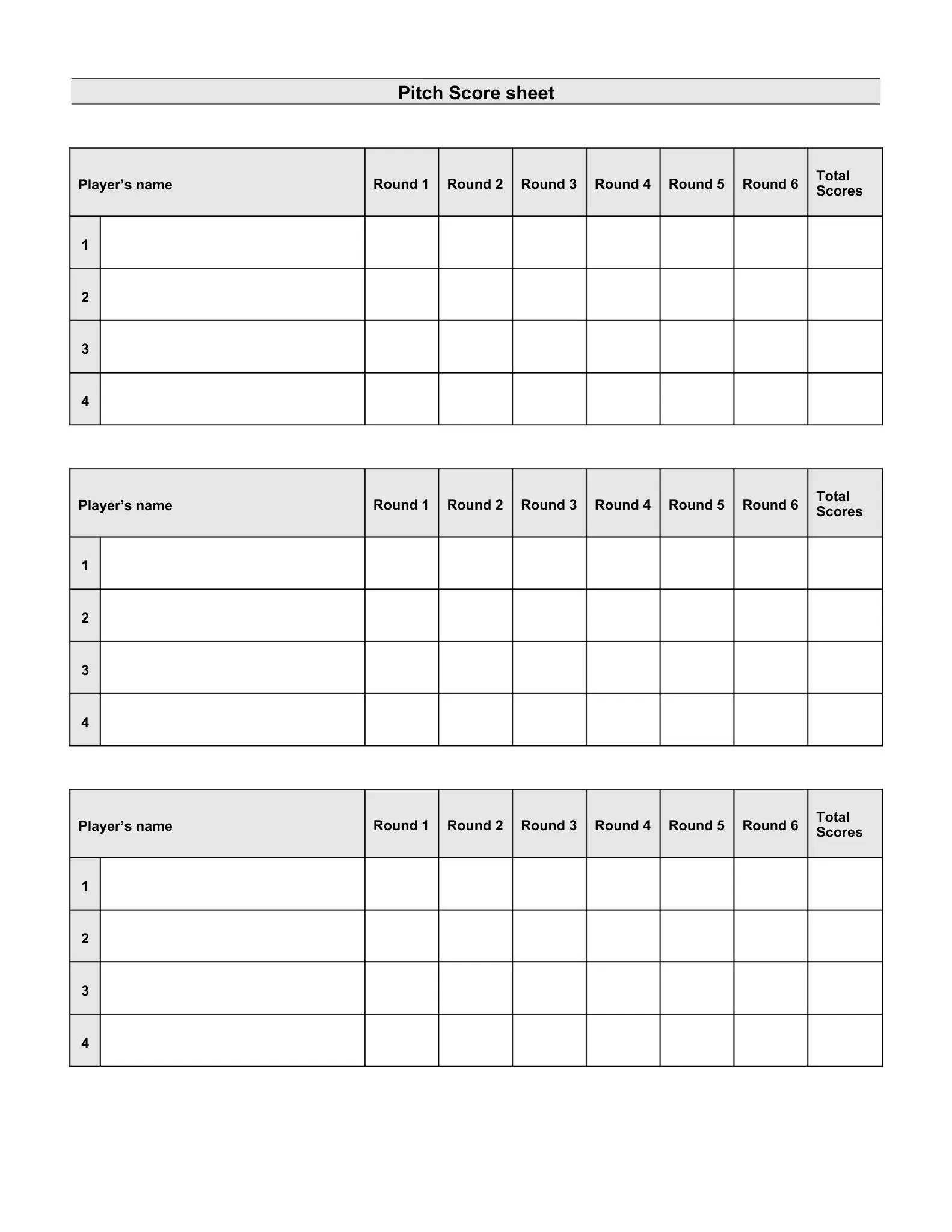 pitch score sheet