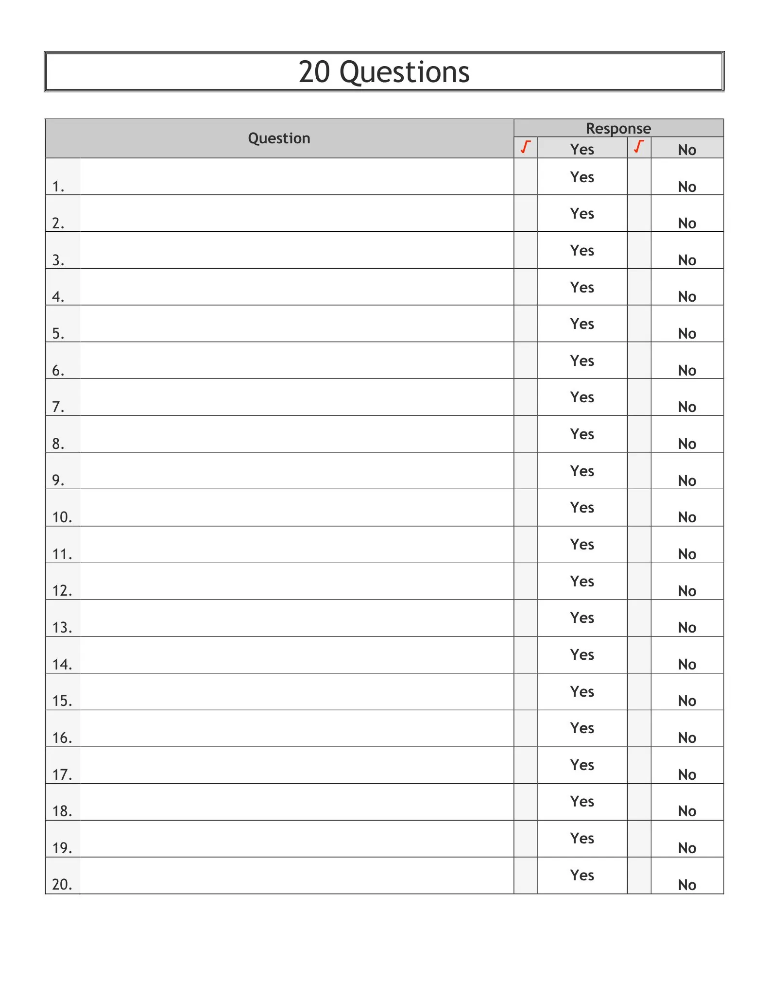 printable 20 question score sheet