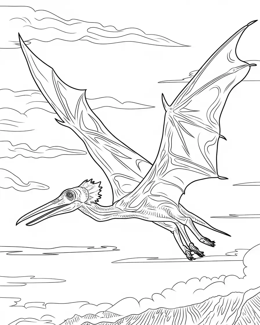pteranodon dinosaur coloring pages