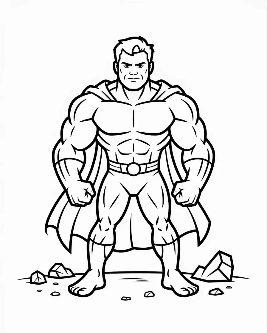 simple outline of incredible hulk for preschoolers