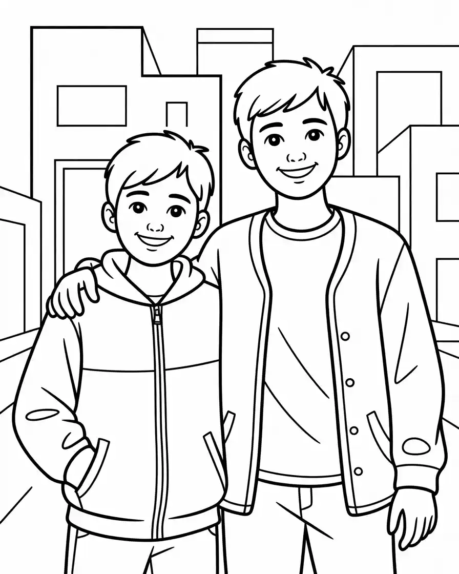 spiderman and ned leeds coloring sheet