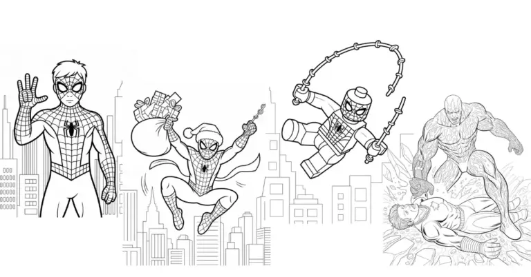spiderman coloring page feature image