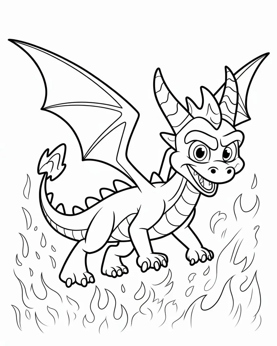 spyro the dragon coloring page 3