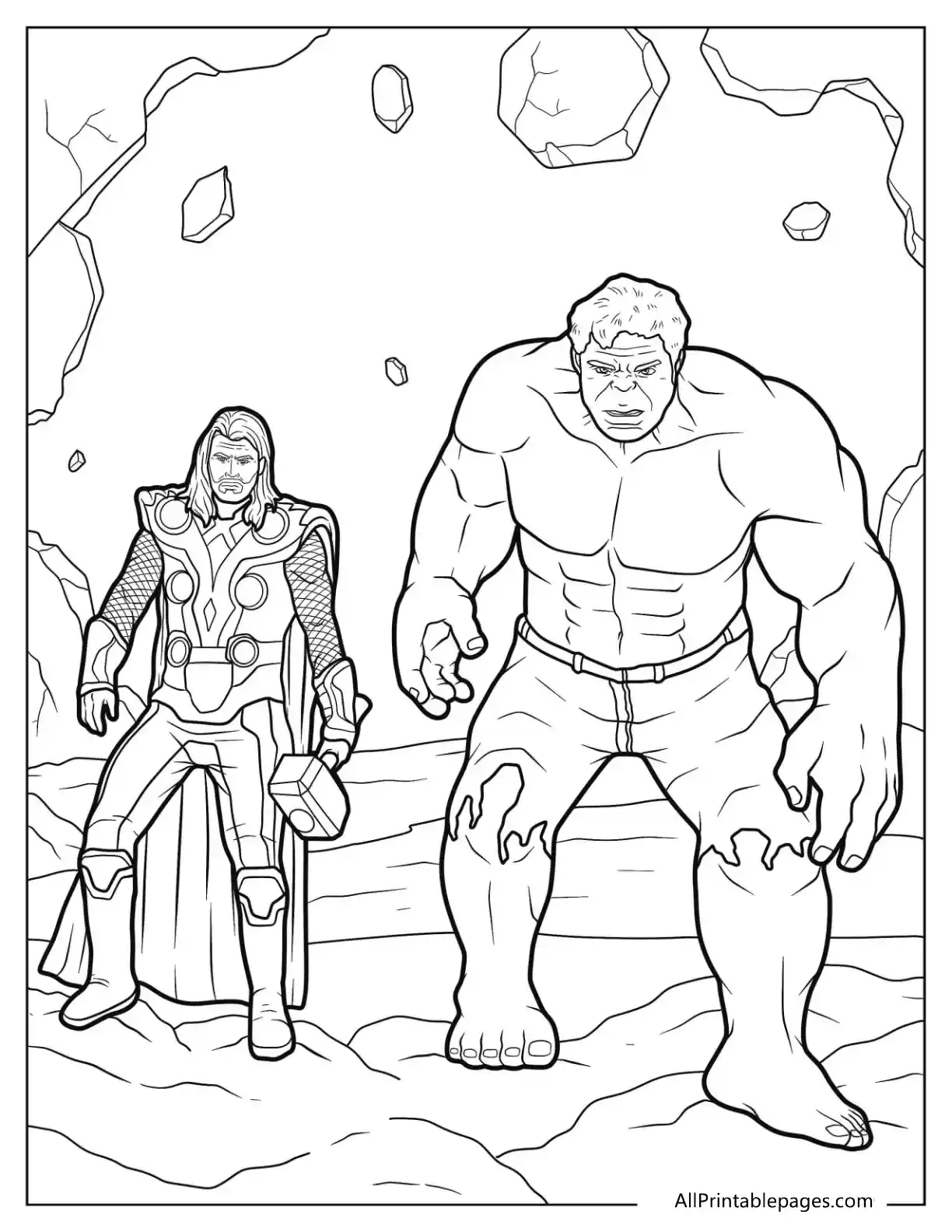 thor and hulk color