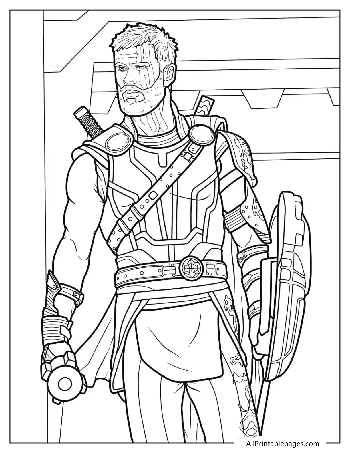 thor ragnarok coloring page
