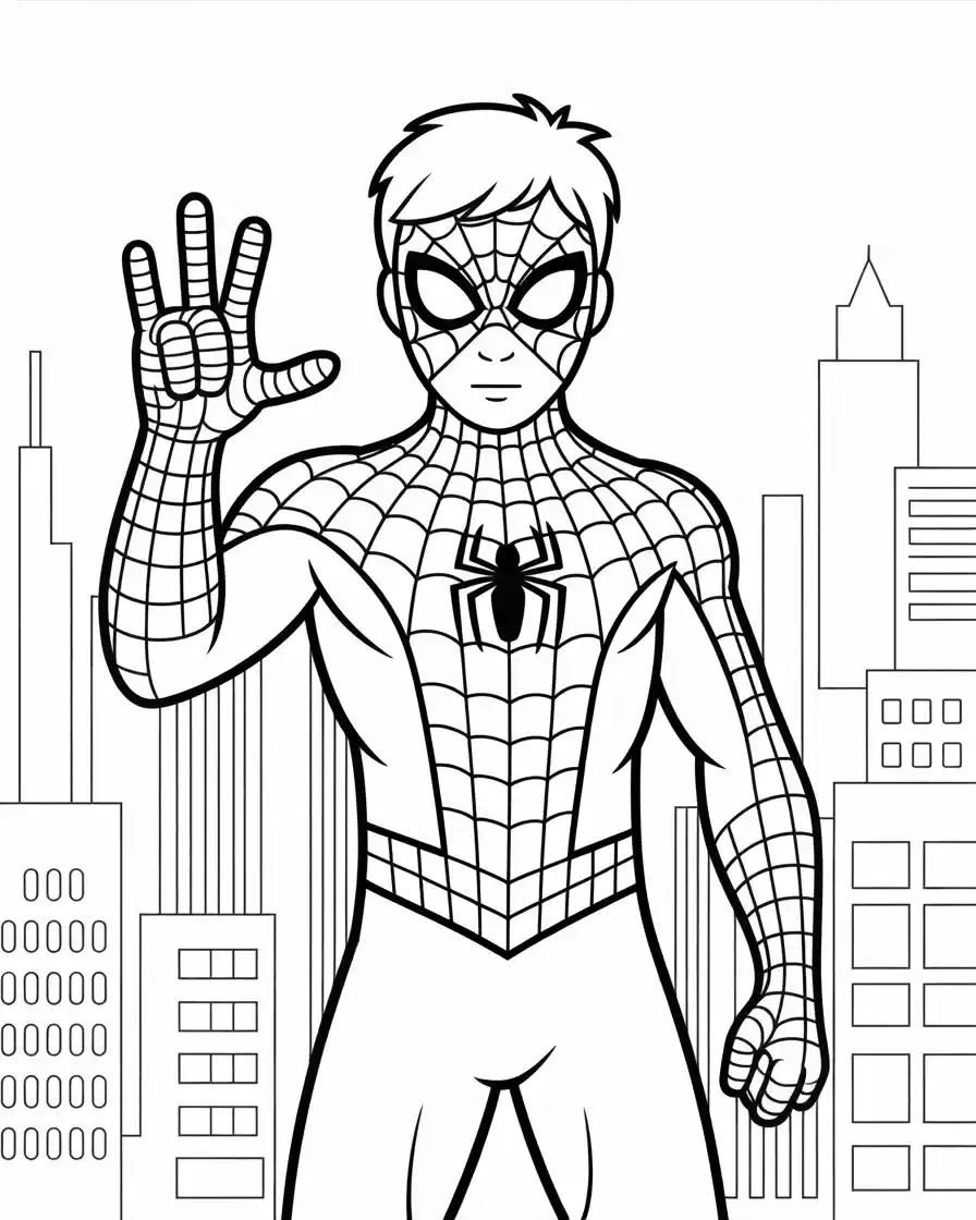 tobey maguire as a peter parker coloring page