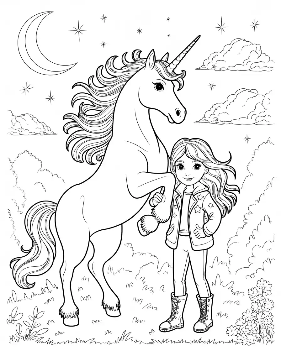 unicorn academy sophia and wildstar in the forest