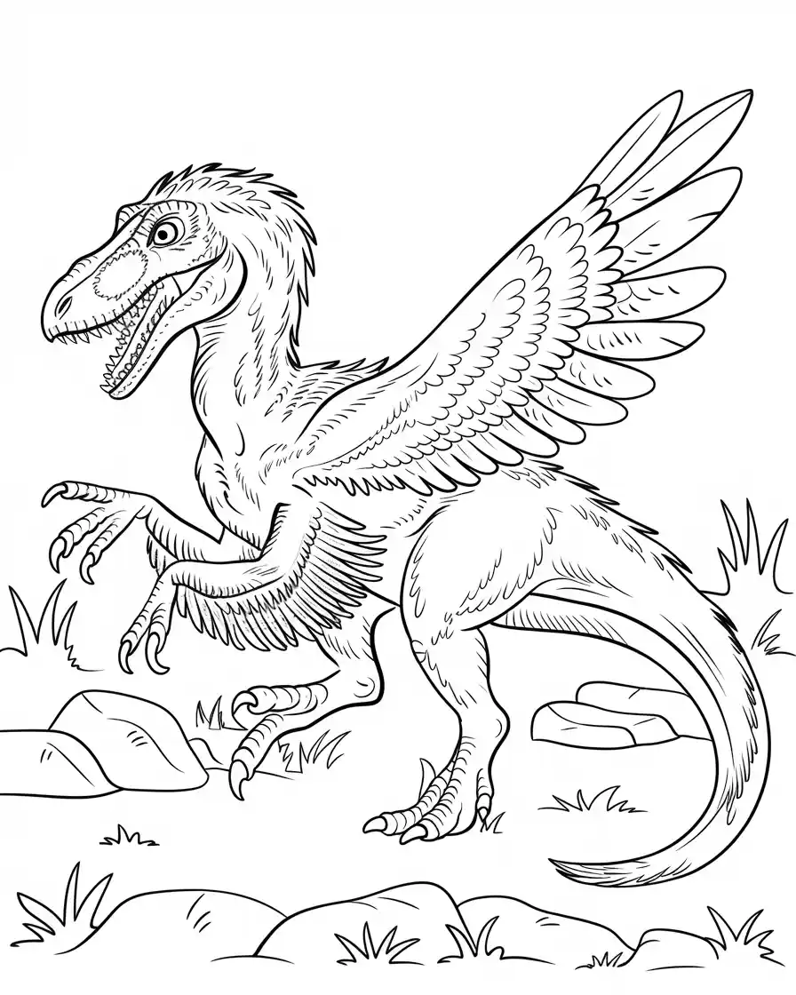 velociraptor coloring sheet