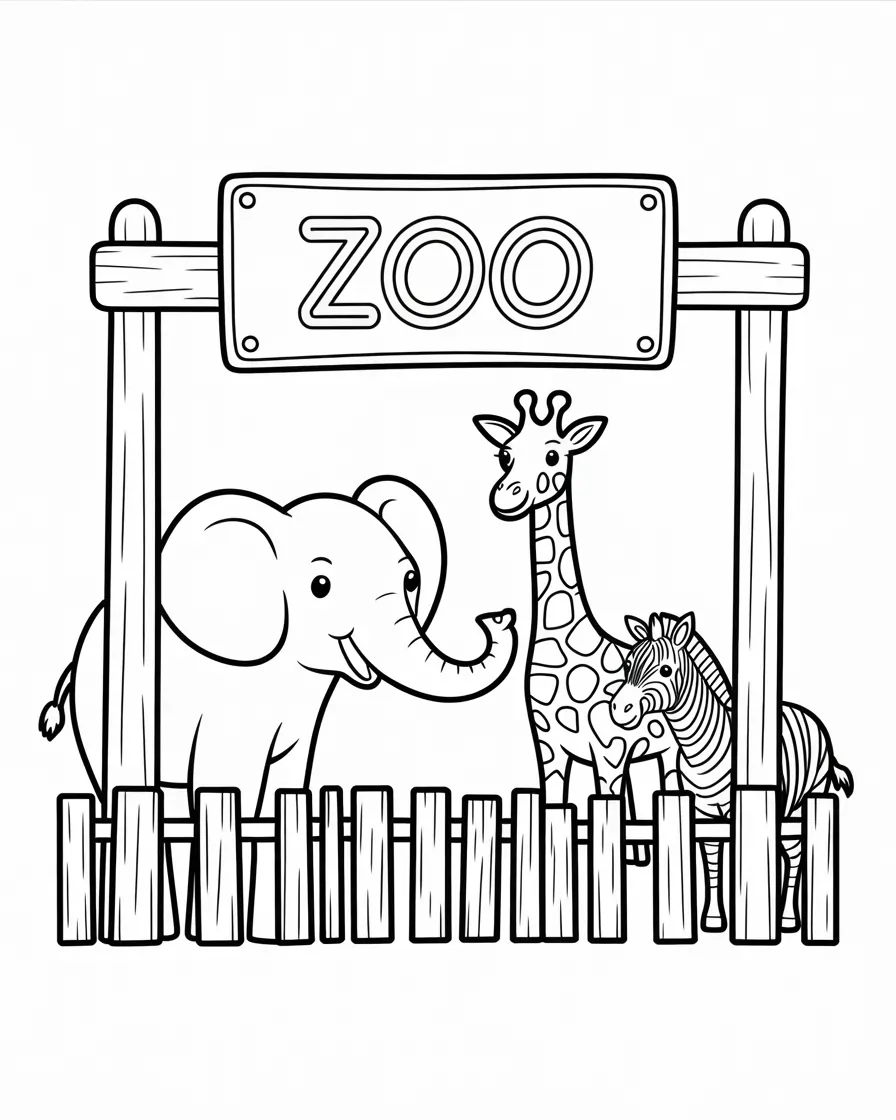 zoo coloring pages 2