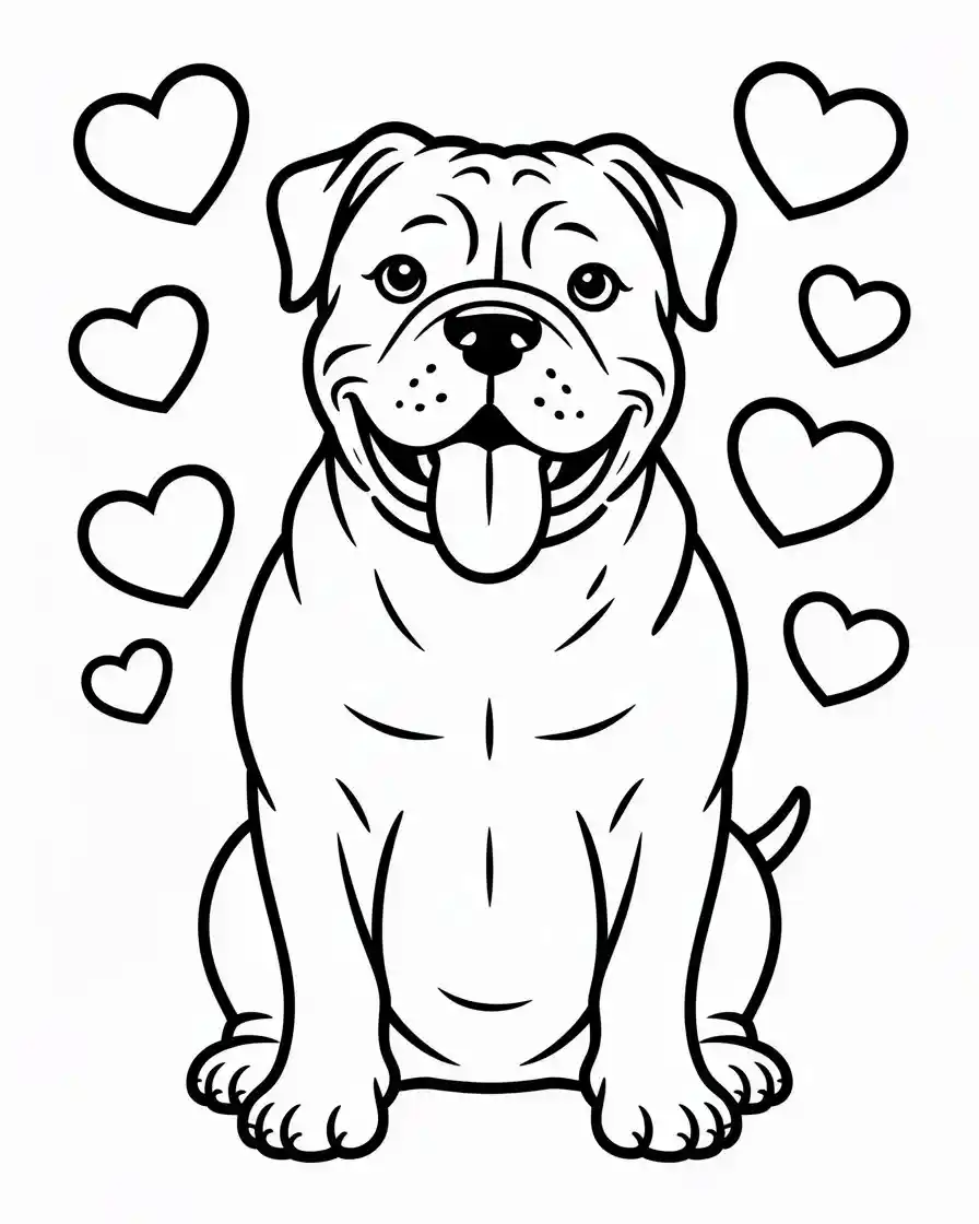american bulldog coloring page