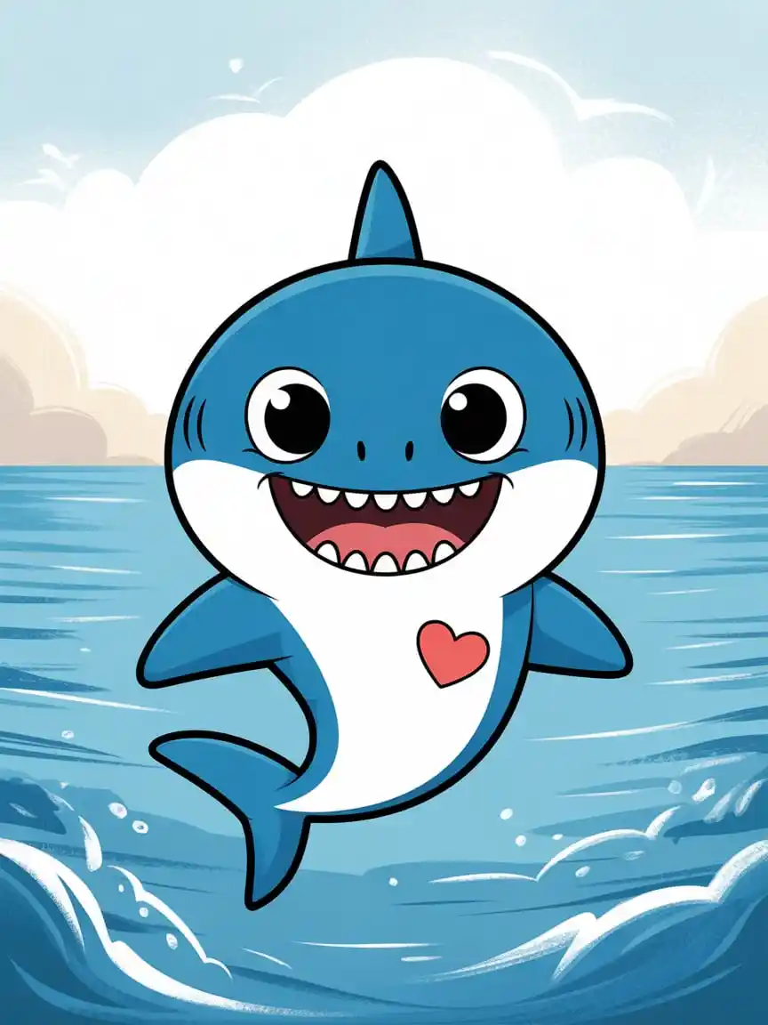 baby shark coloring page icon