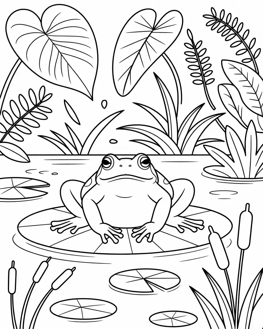 crazy frog coloring page 1