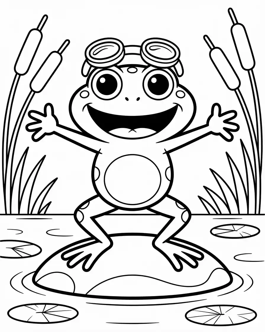 crazy frog coloring page 2