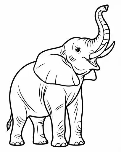elephant raising its trunk