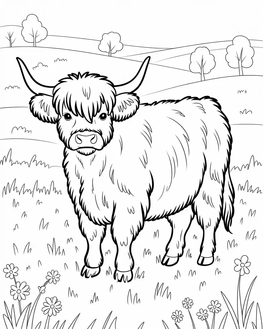 fluffy highland cow