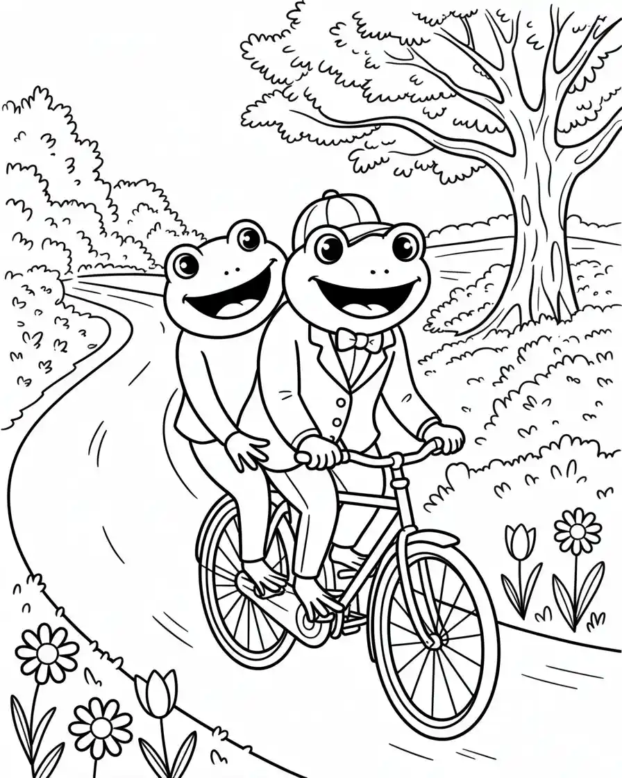 frog and toad coloring page