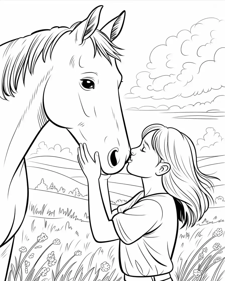 irl kissing horse