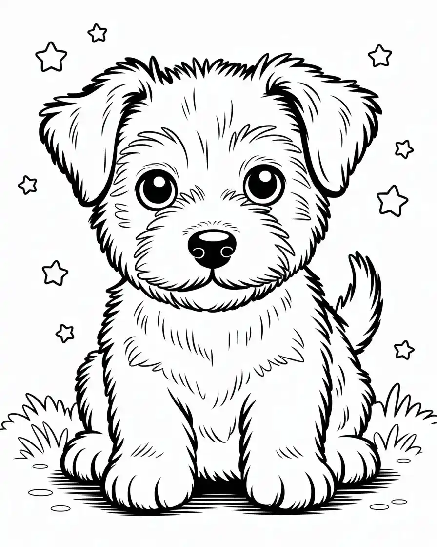 jack russell terrier puppy coloring page
