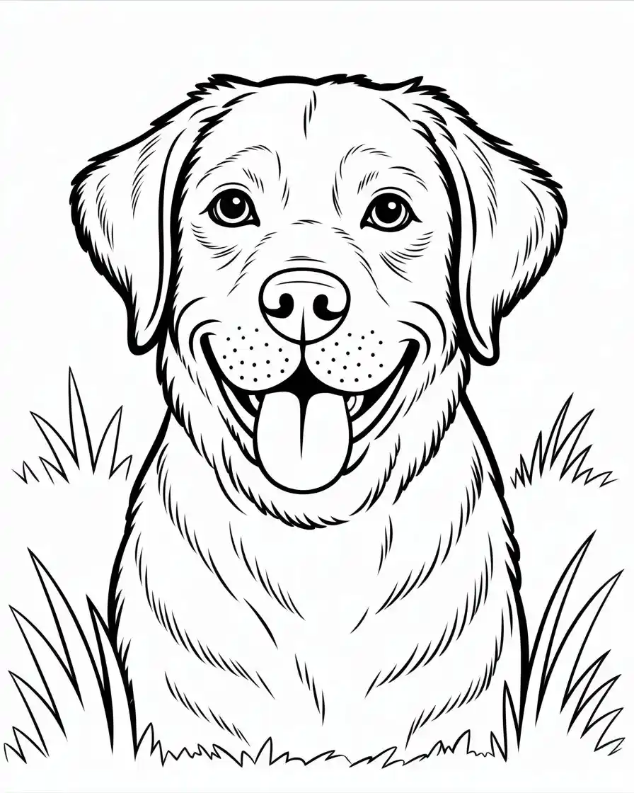 labrador retriever coloring page 1