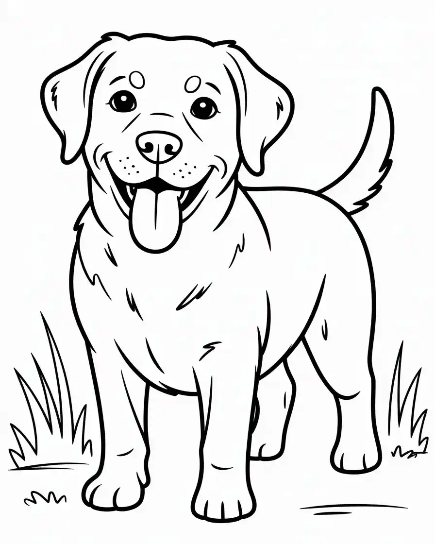 labrador retriever coloring page